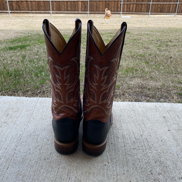 Justin Men’s Square toe Ostrich Boots - Picture 3 of 5